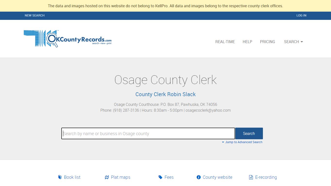 Osage County | OKCountyRecords.com | County Clerk Public Land Records ...